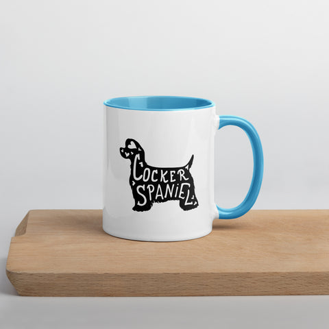 American Cocker Spaniel | Silhouette | 11 oz White Ceramic Mug with Color Inside