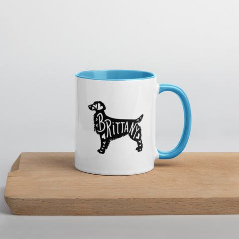 Brittany | Silhouette | 11 oz White Ceramic Mug with Color Inside