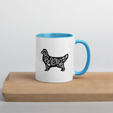 Golden Retriever [Show] | Silhouette | 11 oz White Ceramic Mug with Color Inside