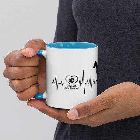 Smooth Fox Terrier | Heartbeat | 11 oz White Ceramic Mug with Color Inside