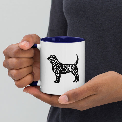 American Water Spaniel | Silhouette | 11 oz White Ceramic Mug with Color Inside