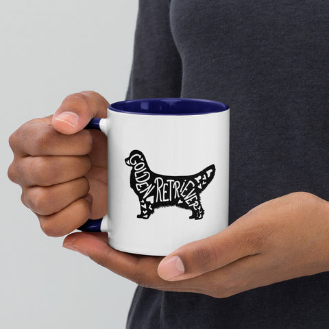 Golden Retriever [Show] | Silhouette | 11 oz White Ceramic Mug with Color Inside