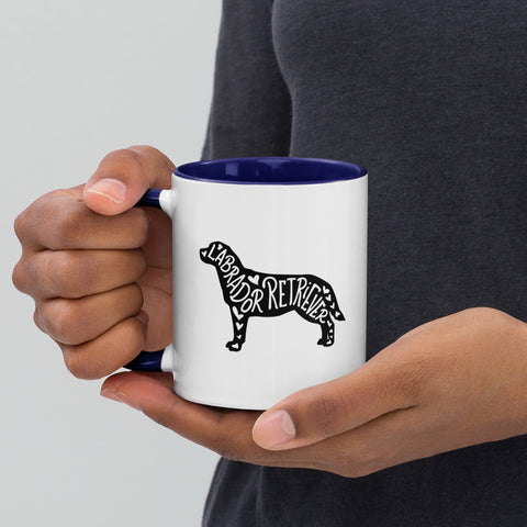 Labrador Retriever | Silhouette | 11 oz White Ceramic Mug with Color Inside