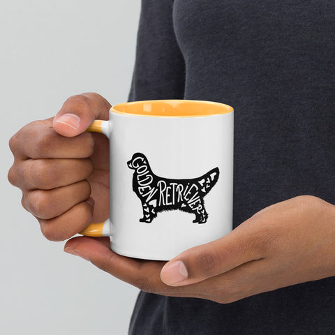 Golden Retriever [Show] | Silhouette | 11 oz White Ceramic Mug with Color Inside