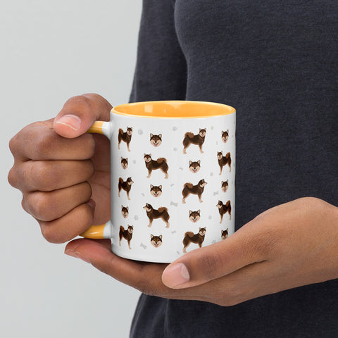 Shiba Inu | Illustrated | 11 oz White Ceramic Mug with Color Inside