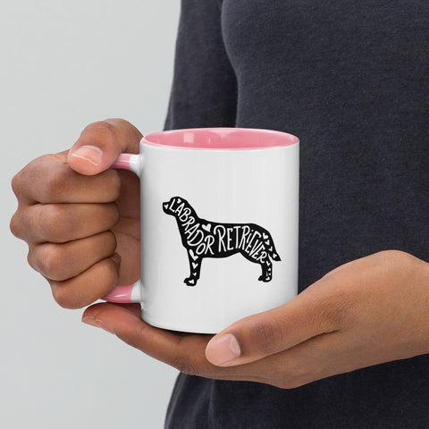 Labrador Retriever | Silhouette | 11 oz White Ceramic Mug with Color Inside