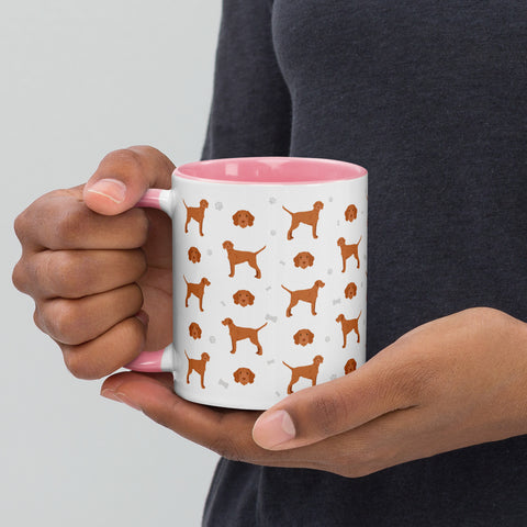 Wirehaired Vizsla | Illustrated | 11 oz White Ceramic Mug with Color Inside