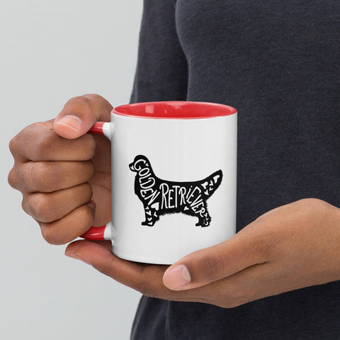 Golden Retriever [Show] | Silhouette | 11 oz White Ceramic Mug with Color Inside