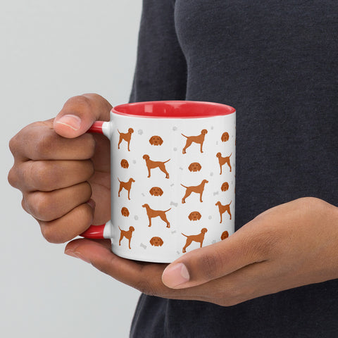 Vizsla | Illustrated | 11 oz White Ceramic Mug with Color Inside