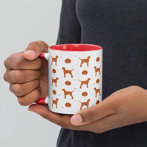 Wirehaired Vizsla | Illustrated | 11 oz White Ceramic Mug with Color Inside