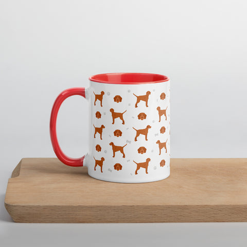 Wirehaired Vizsla | Illustrated | 11 oz White Ceramic Mug with Color Inside