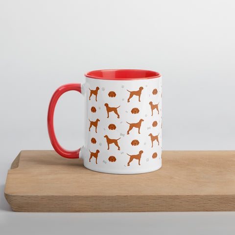 Vizsla | Illustrated | 11 oz White Ceramic Mug with Color Inside