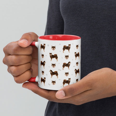 Shiba Inu | Illustrated | 11 oz White Ceramic Mug with Color Inside