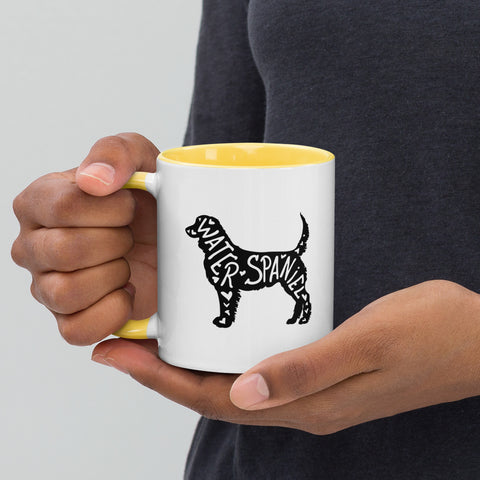 American Water Spaniel | Silhouette | 11 oz White Ceramic Mug with Color Inside