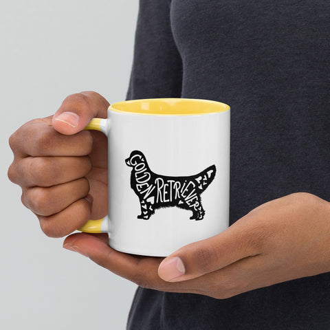 Golden Retriever [Show] | Silhouette | 11 oz White Ceramic Mug with Color Inside