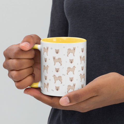 Shiba Inu | Illustrated | 11 oz White Ceramic Mug with Color Inside