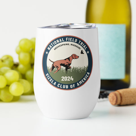 Vizsla Club of America | NFT 2024 | 12 oz Stainless Steel Wine Tumbler