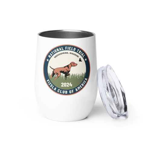 Vizsla Club of America | NFT 2024 | 12 oz Stainless Steel Wine Tumbler