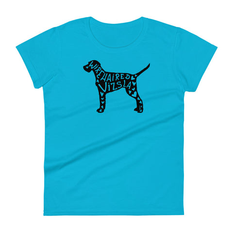 Wirehaired Vizsla | Silhouette | Women's Fashion Fit T-Shirt