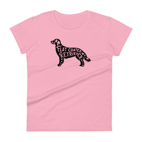 Flat-Coated Retriever | Silhouette | Women's Fashion Fit T-Shirt