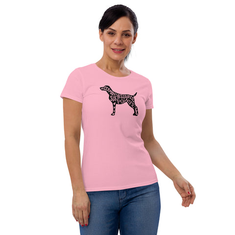 German Shorthaired Pointer | Silhouette | Women's Fashion Fit T-Shirt