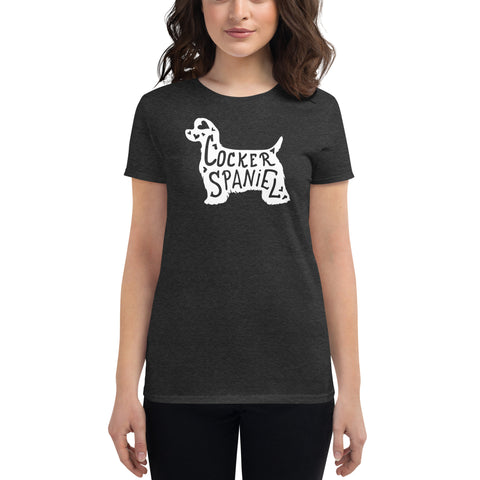 American Cocker Spaniel | Silhouette | Women's Fashion Fit T-Shirt