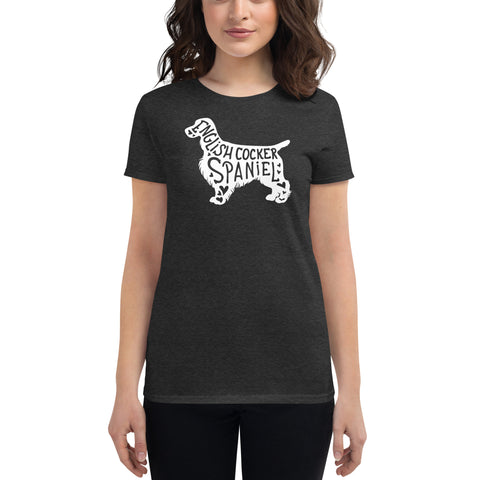 English Cocker Spaniel | Silhouette | Women's Fashion Fit T-Shirt