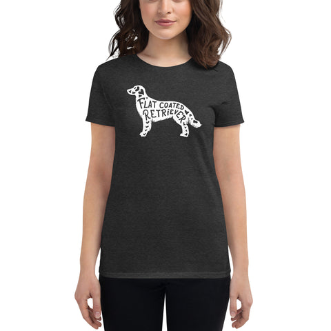 Flat-Coated Retriever | Silhouette | Women's Fashion Fit T-Shirt