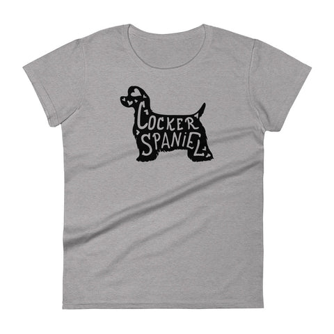 American Cocker Spaniel | Silhouette | Women's Fashion Fit T-Shirt