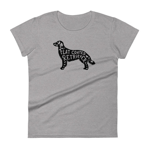 Flat-Coated Retriever | Silhouette | Women's Fashion Fit T-Shirt