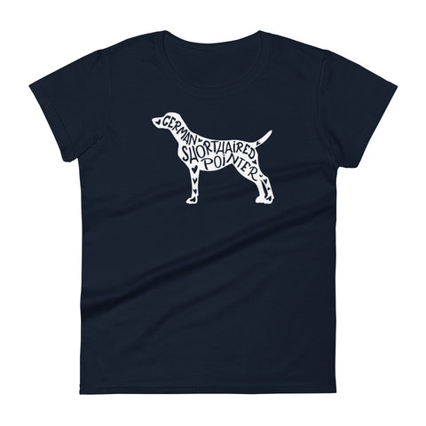 German Shorthaired Pointer | Silhouette | Women's Fashion Fit T-Shirt