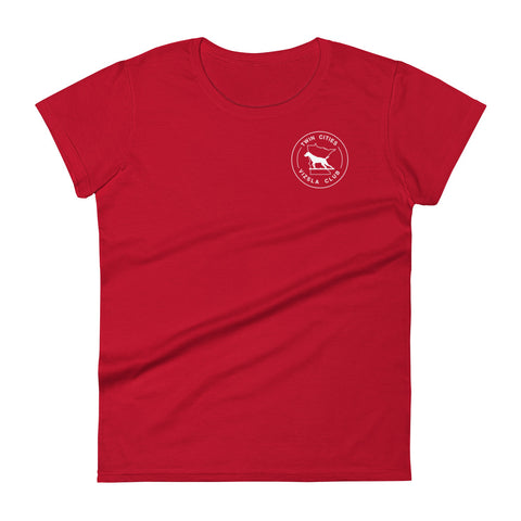 Twin Cities Vizsla Club | Women's Fashion Fit T-Shirt | Small Logo