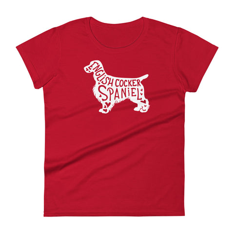 English Cocker Spaniel | Silhouette | Women's Fashion Fit T-Shirt