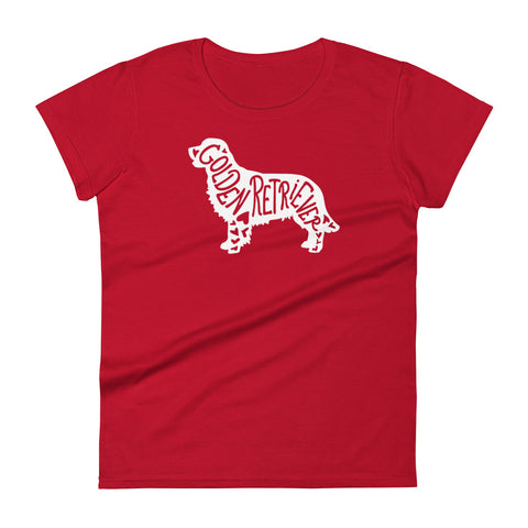 Golden Retriever [Field] | Silhouette | Women's Fashion Fit T-Shirt