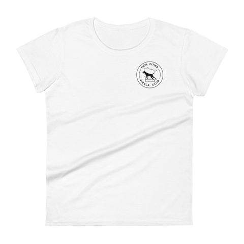 Twin Cities Vizsla Club | Women's Fashion Fit T-Shirt | Small Logo