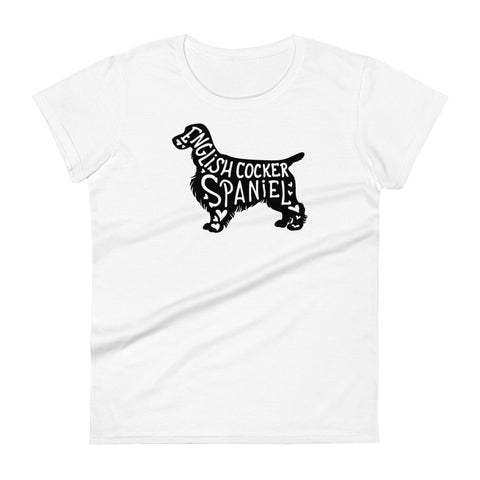 English Cocker Spaniel | Silhouette | Women's Fashion Fit T-Shirt