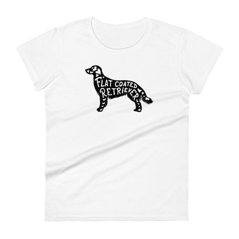 Flat-Coated Retriever | Silhouette | Women's Fashion Fit T-Shirt