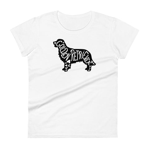 Golden Retriever [Field] | Silhouette | Women's Fashion Fit T-Shirt