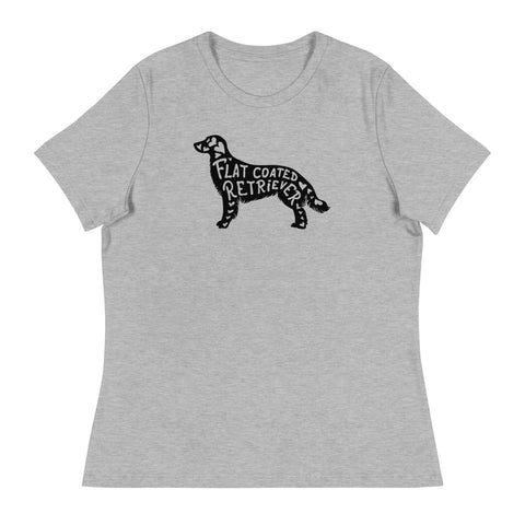 Flat-Coated Retriever | Silhouette | Women's Relaxed T-Shirt