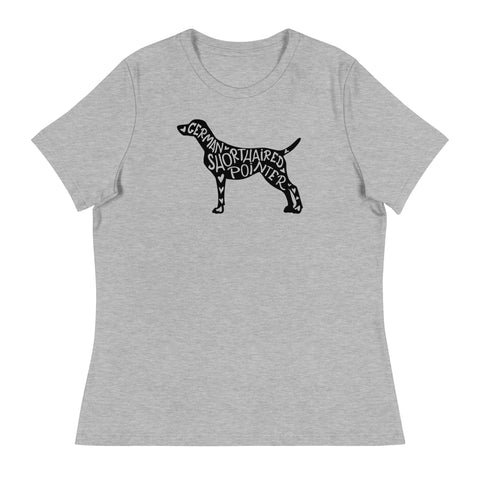 German Shorthaired Pointer | Silhouette | Women's Relaxed T-Shirt