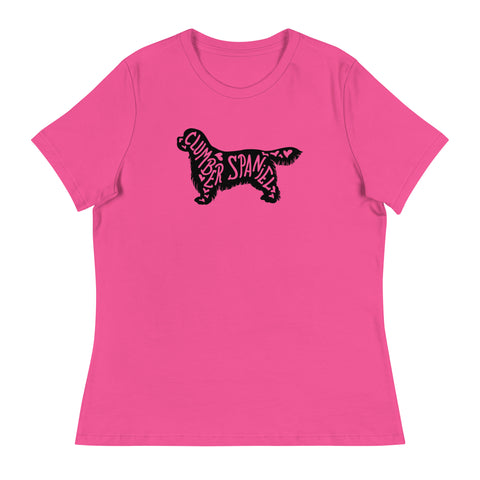 Clumber Spaniel | Silhouette | Women's Relaxed T-Shirt