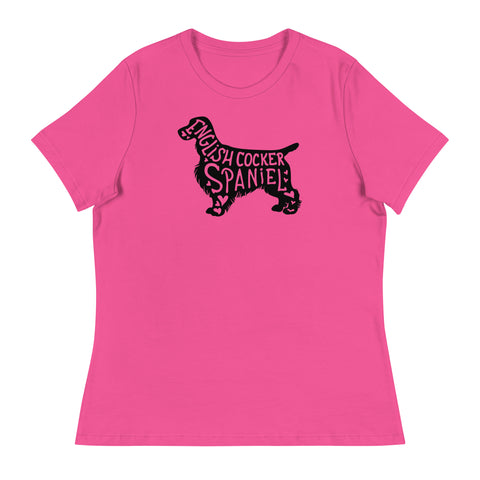 English Cocker Spaniel | Silhouette | Women's Relaxed T-Shirt