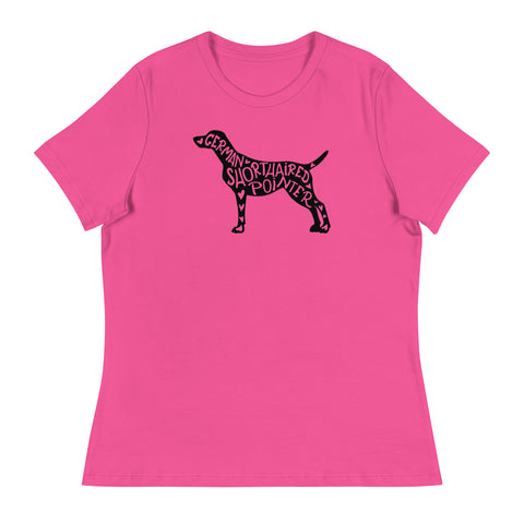 German Shorthaired Pointer | Silhouette | Women's Relaxed T-Shirt