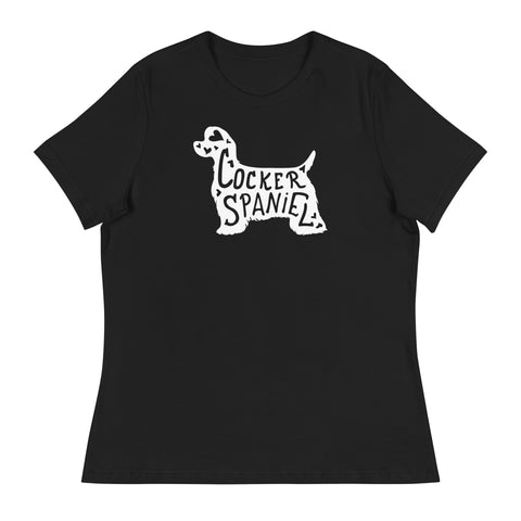 American Cocker Spaniel | Silhouette | Women's Relaxed T-Shirt