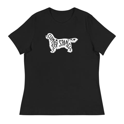 Clumber Spaniel | Silhouette | Women's Relaxed T-Shirt