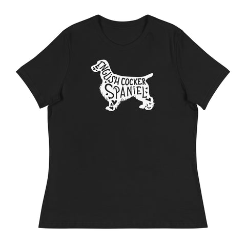 English Cocker Spaniel | Silhouette | Women's Relaxed T-Shirt