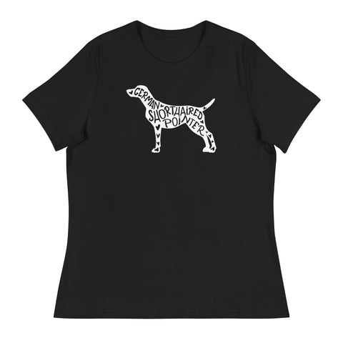 German Shorthaired Pointer | Silhouette | Women's Relaxed T-Shirt