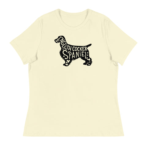 English Cocker Spaniel | Silhouette | Women's Relaxed T-Shirt