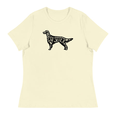 English Setter | Silhouette | Women's Relaxed T-Shirt