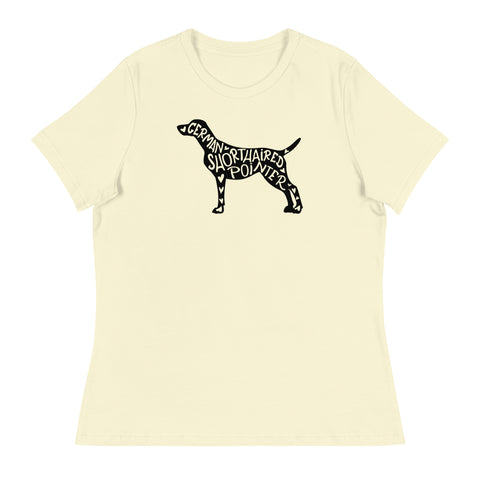 German Shorthaired Pointer | Silhouette | Women's Relaxed T-Shirt